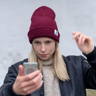 Шапка Kusto Heat бордовая