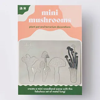 Набор украшений для горшка Another Studio Мини-грибы стальные (4 шт)