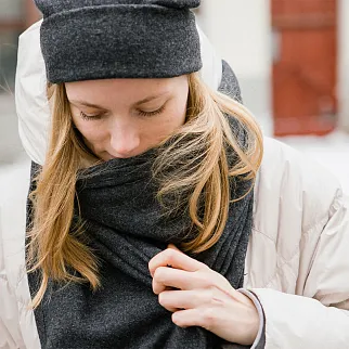 Шерстяной шарф Friend Function Графитовый