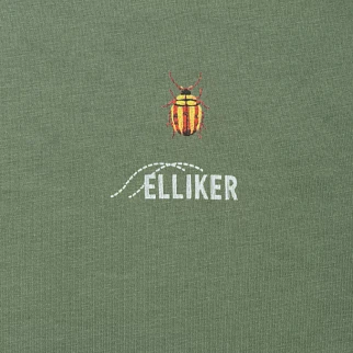 Футболка Elliker Rill Bug Print Short Sleeve зеленая