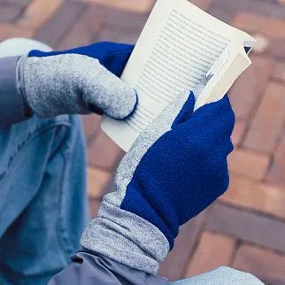 Варежки Friend Function Сине-серые XXL