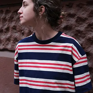 Футболка Меч STRIPES White-Navy-Red