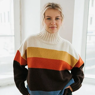 Свитер Thinking Mu Stripes Imogen оверсайз