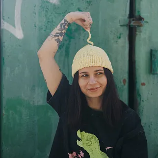 Шапка CHECK YA HEAD желтая 25225/197