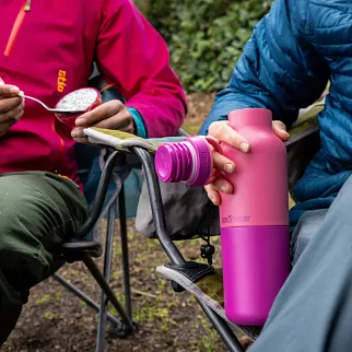 Термобутылка Klean Kanteen Rise Vac Classic Arch Loop 20oz (592 мл) Pink Lemonade