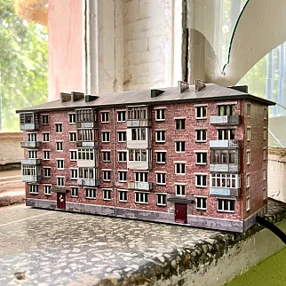 Ночник-панелька Хрущевка кирпичная мини