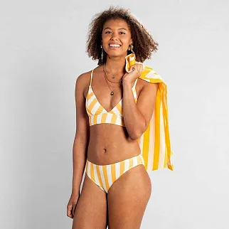 Купальник низ Dedicated Bikini Briefs Burgsvik Big Stripes Yellow