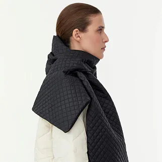Шарф UNU дутый стеганый черный