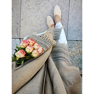 Большой шерстяной шарф Pearl beige