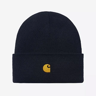 Шапка Carhartt WIP Chase Beanie Dark Navy / Gold