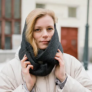 Снуд Friend Function шерстяной Графитовый