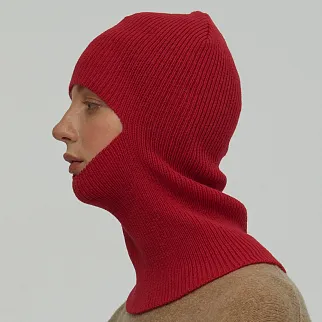 Балаклава CHECK YA HEAD шерстяная алая T016