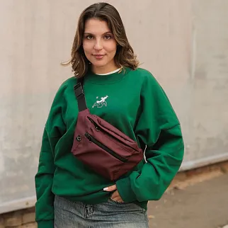 Сумка Friend Function большая хорошая прорезиненная (бордовая)