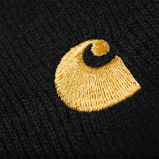 Шапка Carhartt WIP Chase Beanie Black / Gold