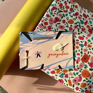 Открытка свечка Снежный ангел