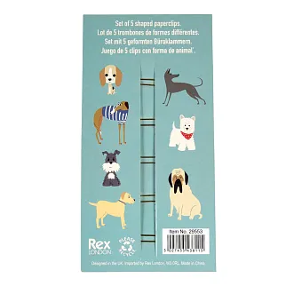 Набор скрепок с собаками REX