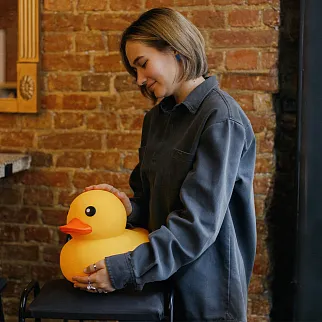 Утка классическая резиновая очень большая (30 см)