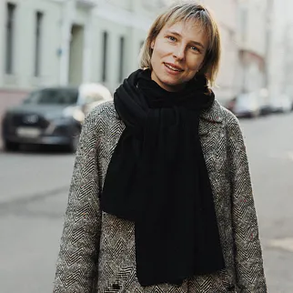 Шерстяной шарф Friend Function Черный