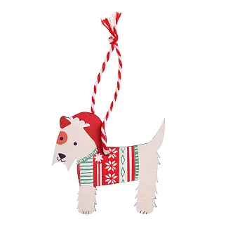 Деревянное украшение для ёлки Скотч-терьер REX