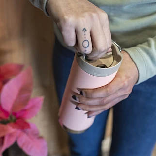 Термокружка Klean Kanteen TKWide 592 мл Cafe Cap Peach Parfait