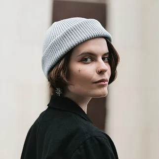 Шапка CHECK YA HEAD серая 25220/62