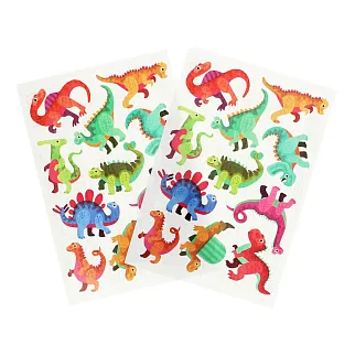 Временные татуировки с разноцветными динозаврами REX