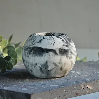 Кашпо CONCRETE COLOR Anika светлый мрамор