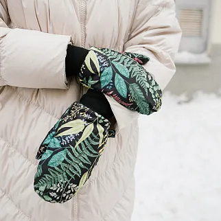 Дутые варежки Friend Function ботанические