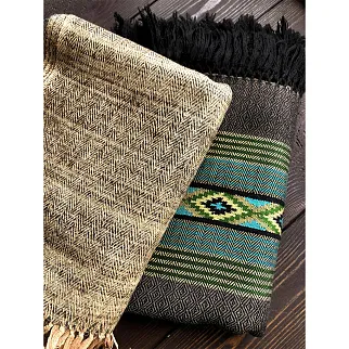 Большой шерстяной шарф Chocolate Parisien Folk