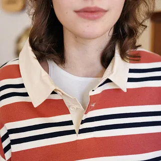 Регбийка МЕЧ RUGBY SHIRT Cream/Coral/Black