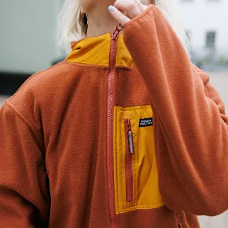 Флиска Friend Function на молнии каштановая