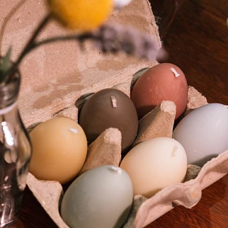 Набор свечей в виде яиц (6 шт)