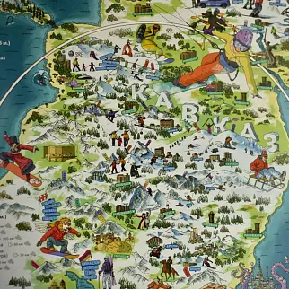 Карта гор и горнолыжных курортов ГораВода