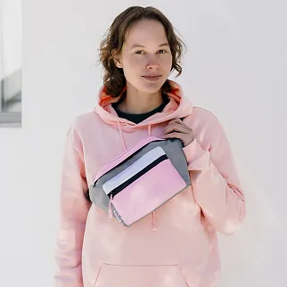 Сумка на пояс Friend Function пастельный colorblock большая хорошая