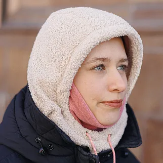 Капюшон Friend Function барашковый бежево-розовый