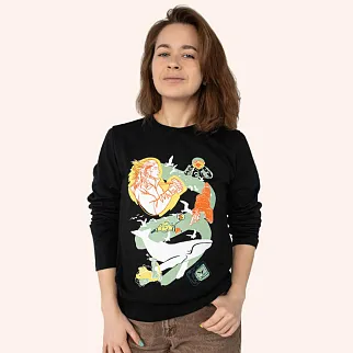 Лонгслив Kusto Heroes черный