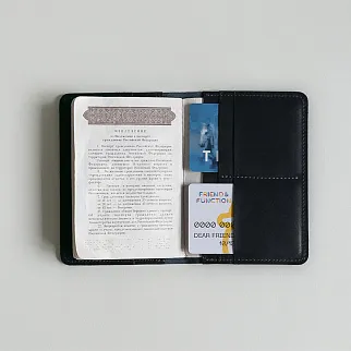 Обложка на паспорт Friend Function черная