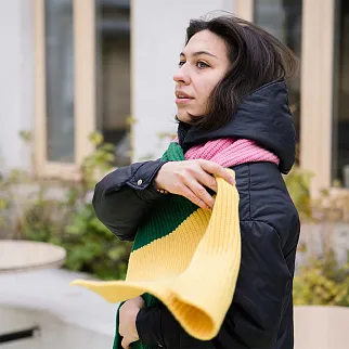 Шарф Thinking Mu Ghede Art Yellow