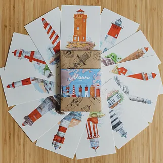 Набор открыток для любителей маяков (разные маяки)