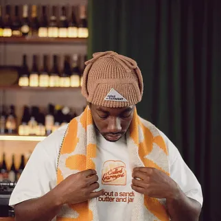 Шапка Called a Garment Mountain Earflap Beanie light brown