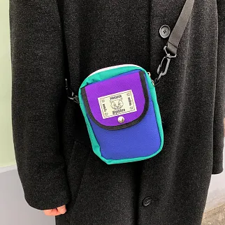 Мини сумка iyulstore фиолетово-сине-бирюзовая