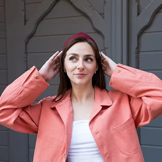 Кокошник КоКо малый бордо