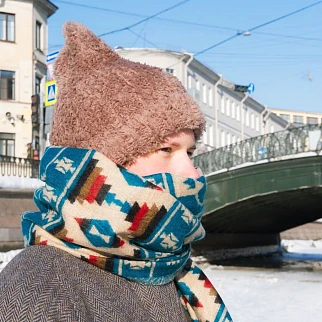 Шапка CHECK YA HEAD коричневая T1966/104