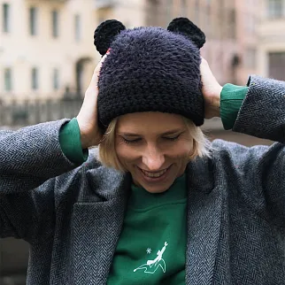 Шапка CHECK YA HEAD черная 2568/1