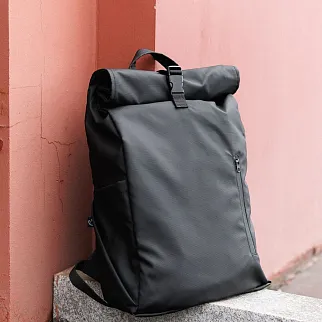 Рюкзак роллтоп Friend Function прорезиненный черный