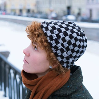 Шапка-бини Jacob Cro Twins Grey