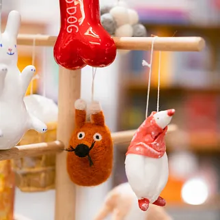 Елочная игрушка из валяной шерсти Aveva Лиса