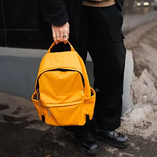 Рюкзак дейпак Friend Function горчичный прорезиненный