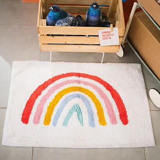 Коврик для ванной с радугой REX
