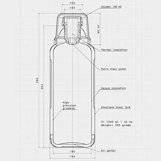 Термос bobber Flask 1000 мл Ginger Tonic